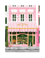Affiche poster pink bakery boutique de patisserie rose pastel aquarelle format small marque All The Ways To Say