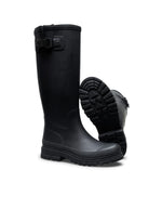 Semelles des Bottes de pluie hautes lili fur smooth verbenas total black noir fourrees caoutchouc naturel