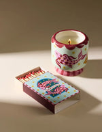 Ambiance avec la Bougie parfumee paddywax a dopo ocean tide pot ceramique peint a la main brise marine