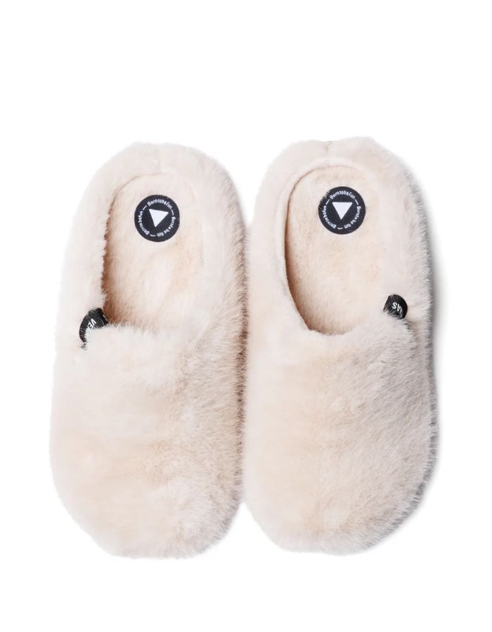 Desus des Chaussons sabots verbenas york budapest beige fausse fourrure semelle caoutchouc