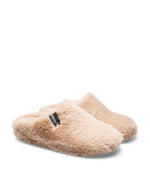 Profil des Chaussons sabots verbenas york budapest sand sable beige fausse fourrure semelle caoutchouc