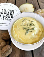 Réalisation avec le Cuiseur fromage au four cookut en acier maille avec fourchettes camembert fondu