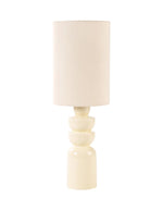 Lampe à poser sculpturale en céramique beige design contemporain hauteur 55cm marque Opjet.
