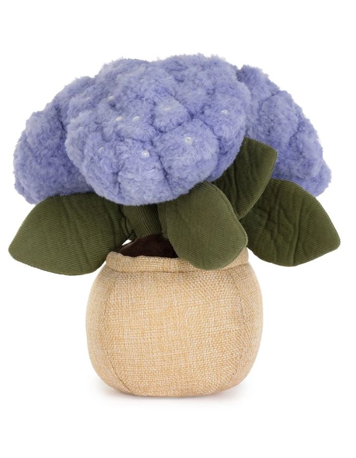 Dos de la Peluche amuseables hydrangea pot d hortensia fleuri ultra doux 24 cm jellycat.