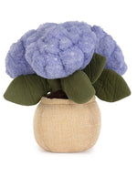 Dos de la Peluche amuseables hydrangea pot d hortensia fleuri ultra doux 24 cm jellycat.
