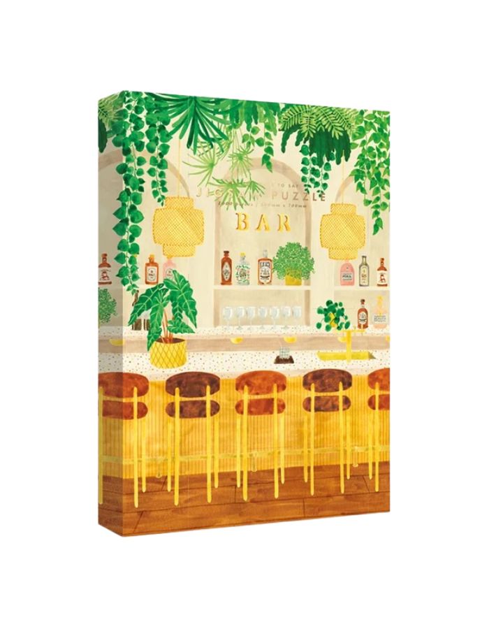 Puzzle 1000 pieces bar jungle urbaine botanique avec plantes et bouteilles marque All The Ways To Say