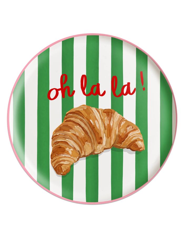 Set de table vinyle podevache croissant style bistrot parisien illustration retro