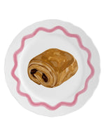 Set de table vinyle podevache pain au chocolat style bistrot parisien illustration retro