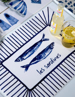 Présentation du Set de table vinyle podevache sarda motif graphique moderne fabrique en france