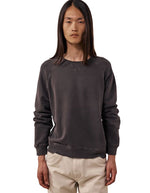 Sweatshirt homme col rond molleton chocolat light hartford interieur gratte