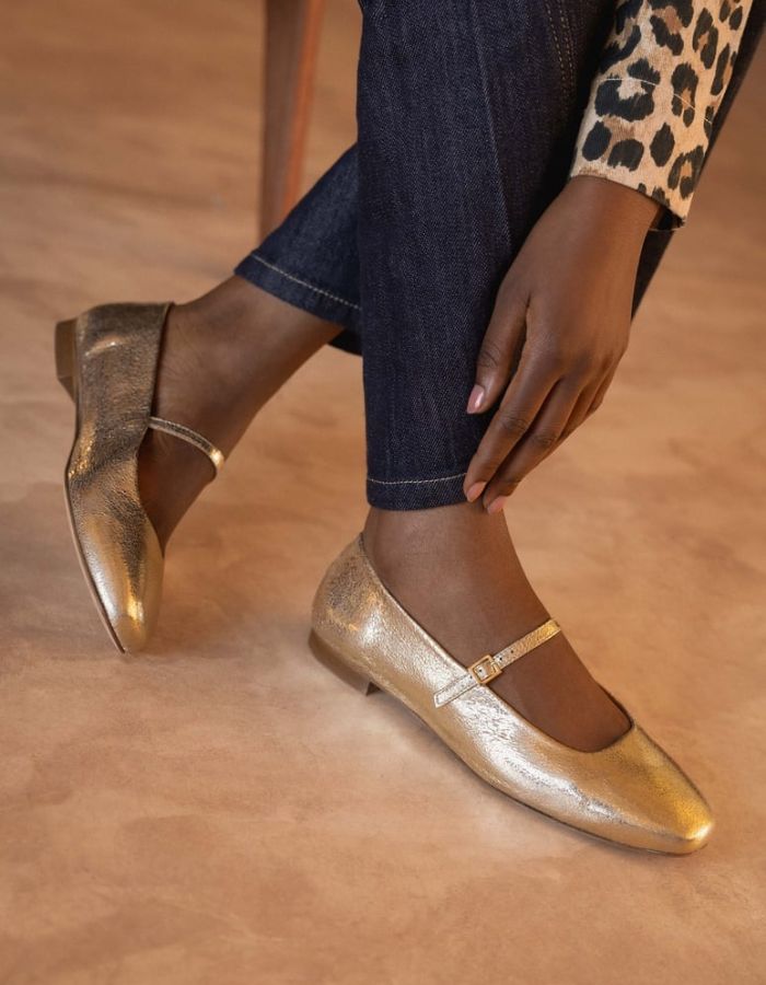 Ballerines Mikie Or Champagne