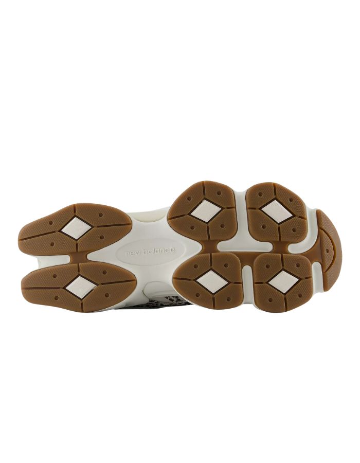 Baskets 9060 Beige Léopard Linen avec Sea Salt