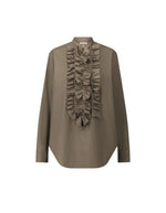 Blouse Carita kaki à volants Laurence Bras