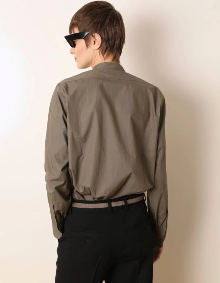 Blouse Carita kaki à volants Laurence Bras