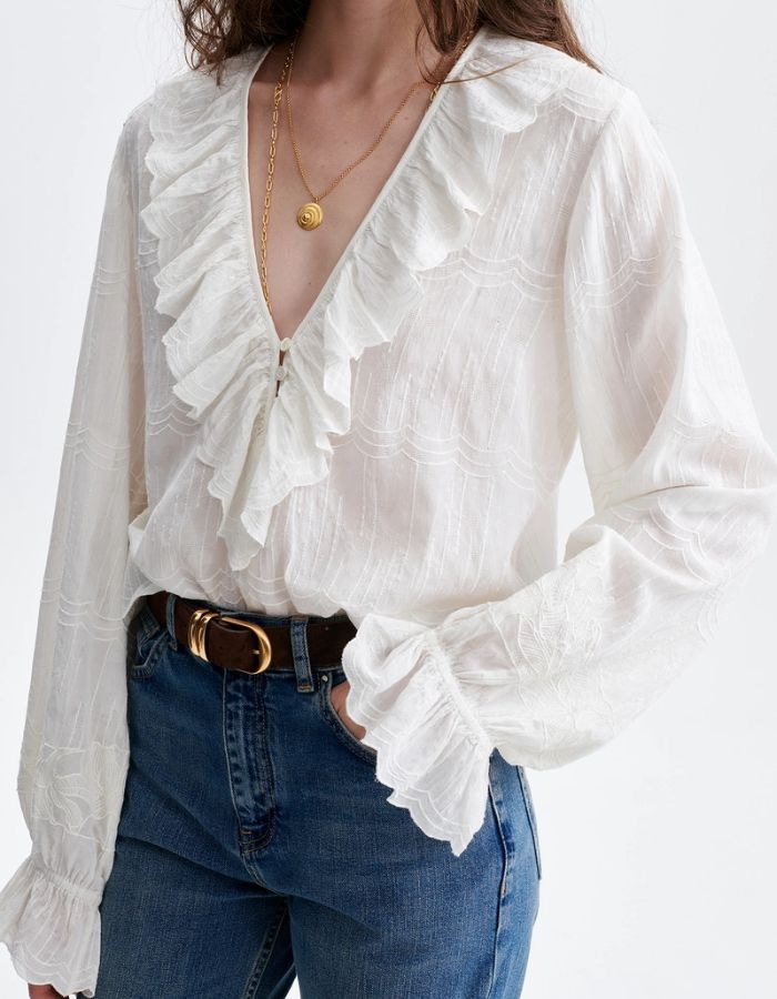 Blouse brodée Helea écrue Vanessa Bruno