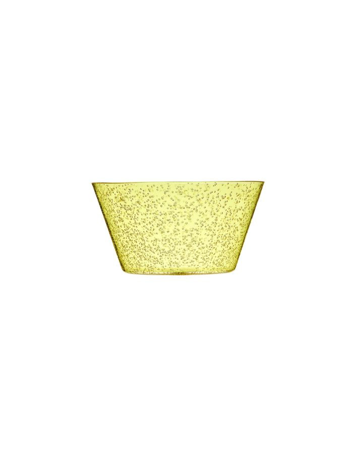 Bol moyen en plexi jaune Memento Synth avec bulles d'air, incassable.