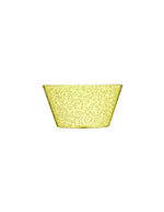 Bol moyen en plexi jaune Memento Synth avec bulles d'air, incassable.