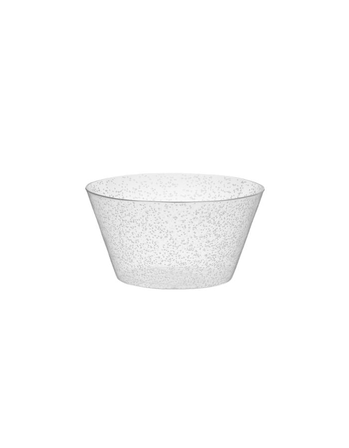 Bol moyen transparent en plexi Memento Synth avec bulles d'air emprisonnées, idéal pour Poké Bowls.