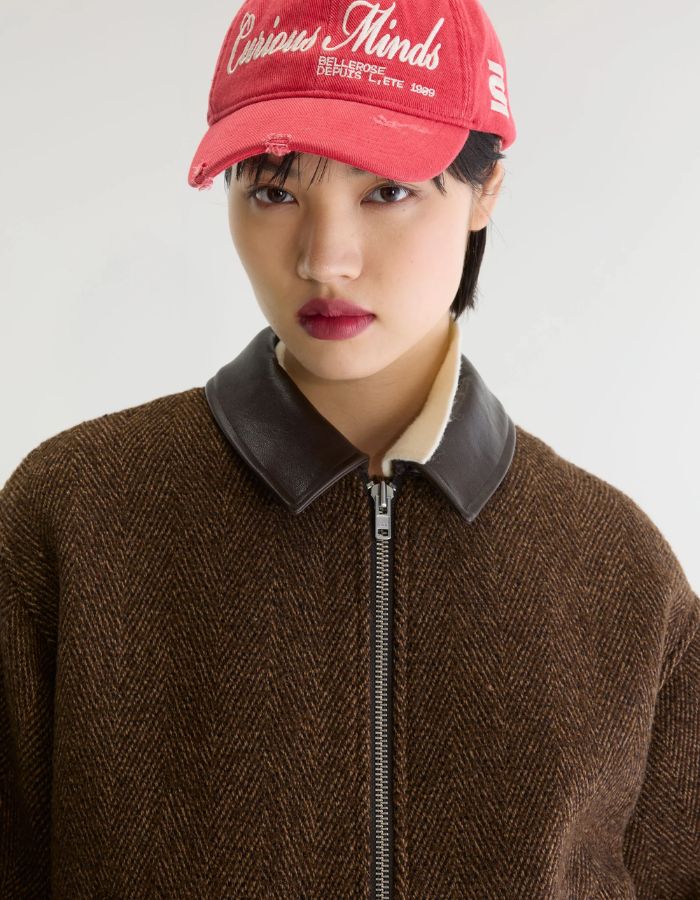 Bomber femme Justine Display A marron à chevrons Bellerose