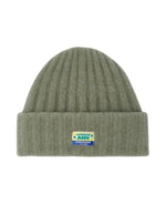 Bonnet Vitow Kaki multichiné en alpaga et laine – American Vintage