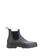 Bottines de pluie Oscar Marron Igor, style Chelsea mat avec panneaux latéraux noirs et semelle épaisse.