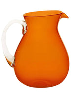 Carafe en Plexi Orange Memento Synth de 1,6L avec poignée transparente et bulles d'air.