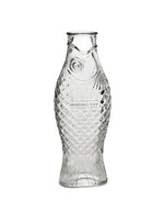 Carafe transparente en verre pressé Serax Fish & Fish, design poisson, 85 cl.