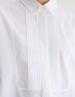 Chemise blanche Kelia à plastron plissé Bellerose