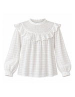 Chemise Carolina blanche à col volanté – La Comet