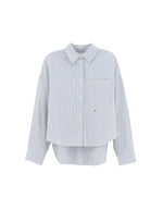Chemise Jaxie Stripe A Bellerose à rayures bleu clair et blanches