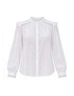 Chemise Patricia Blanco à volants et dentelle – La Comet