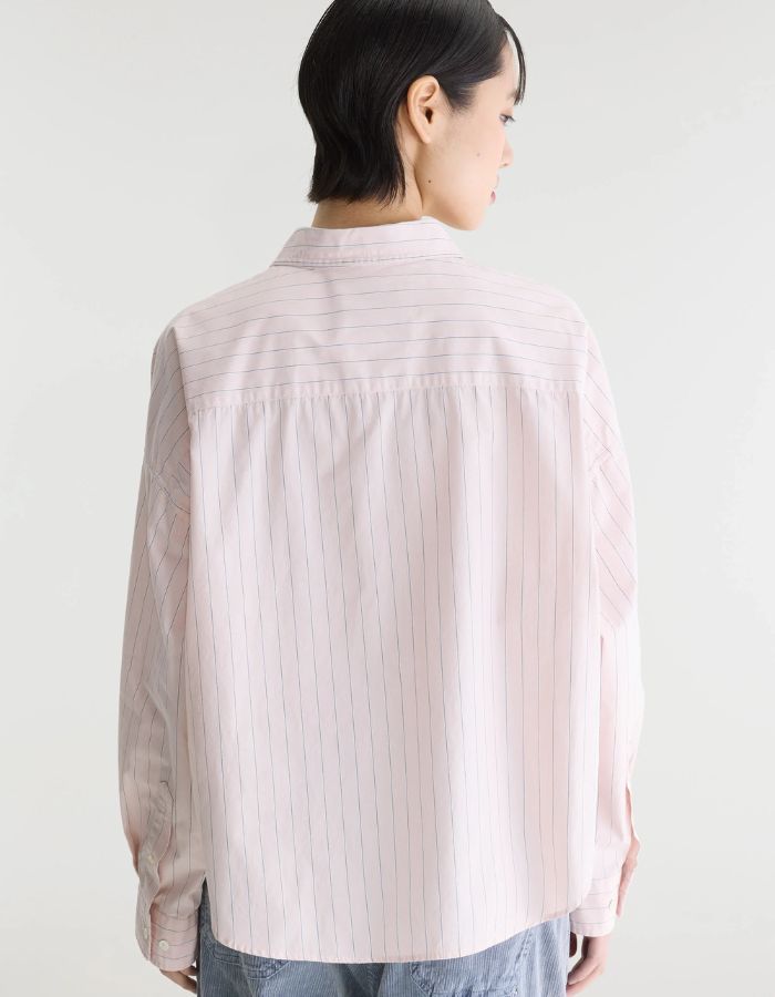 Chemise oversized Ginger Stripe B rose rayée Bellerose