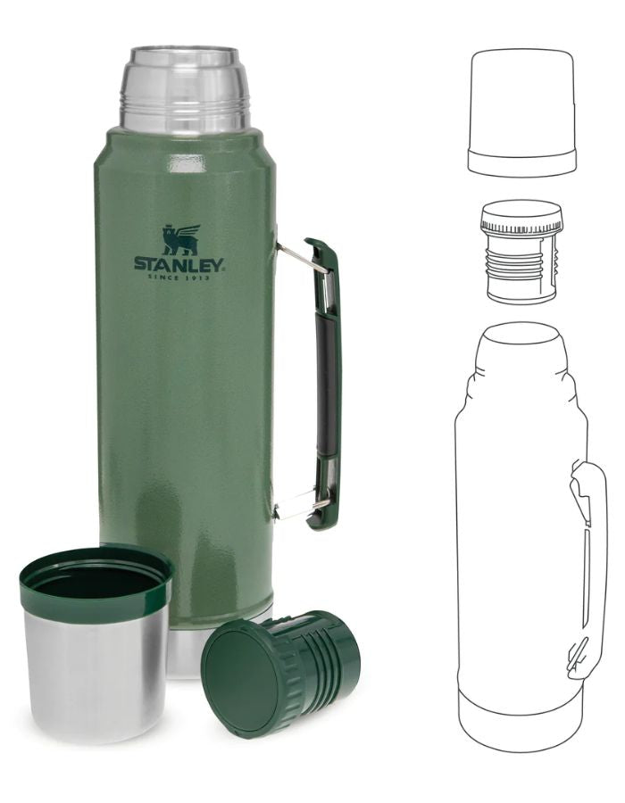 Gourde 1L Classic Legendary Hammertone Green