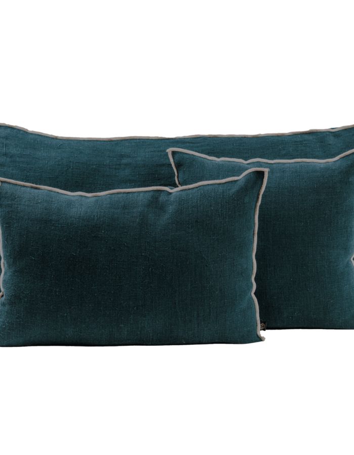 Coussin Rectangulaire Chennai Bleu de Prusse