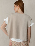 Gilet sans manches Eli beige La Comet