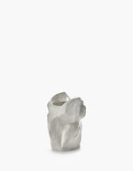Côté du Mini vase en céramique blanche brillante sculpté en forme de hibou avec motifs peints à la main collection Marni