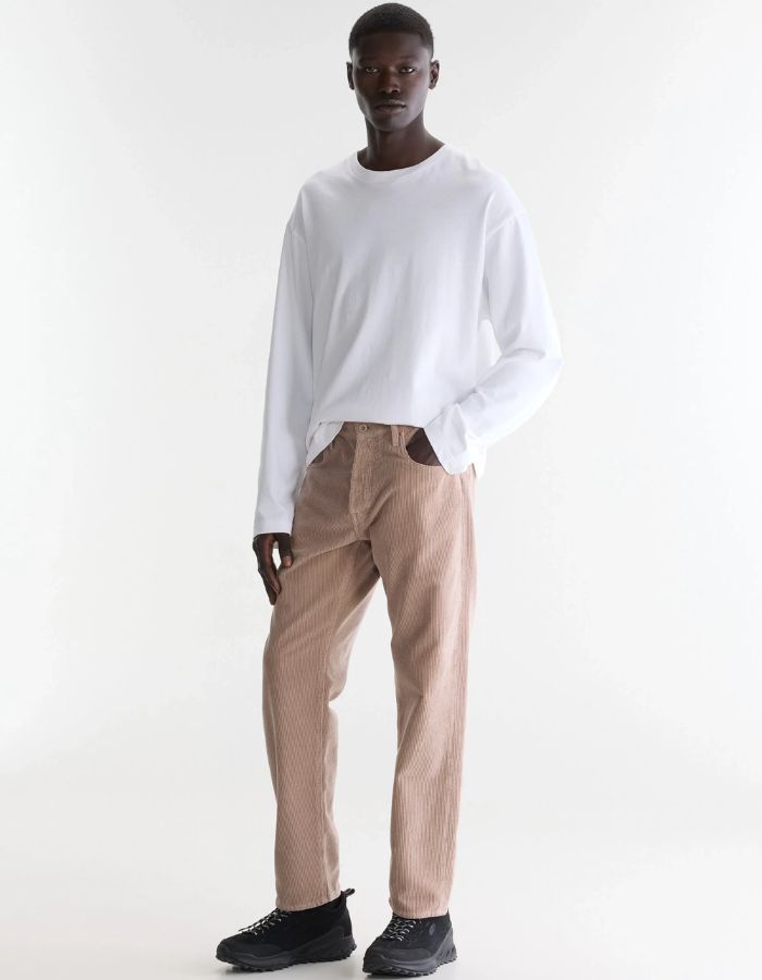 Pantalon homme Percy Rock en velours côtelé beige pierre Bellerose