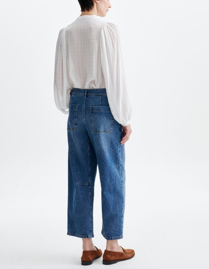 Pantalon cargo large bleu denim Vanessa Bruno