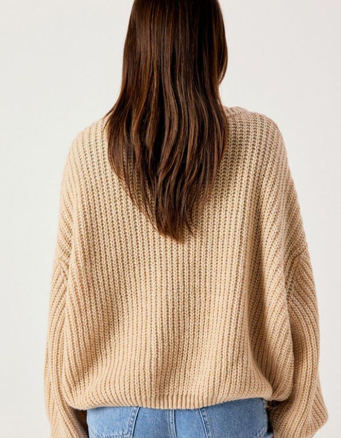 Pull Cyrow Beige Clair Chiné American Vintage