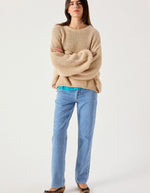 Pull Cyrow Beige Clair Chiné American Vintage