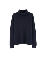 Pull Amedo Navy bleu marine à col cheminée pour femme Bellerose