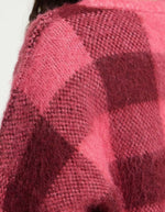 Pull Elena Fruit Dove à carreaux bordeaux – ICHI