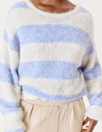 Pull Niby Rayures Givre en alpaga – American Vintage