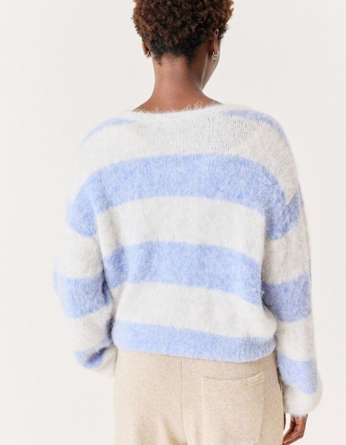 Pull Niby Rayures Givre en alpaga – American Vintage