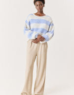 Pull Niby Rayures Givre en alpaga – American Vintage