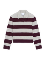 Pull Royce Bordeaux Avoine rayé Kujten