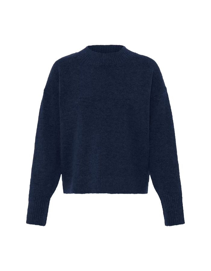 Pull Ihsage Maritime Blue en maille douce ICHI