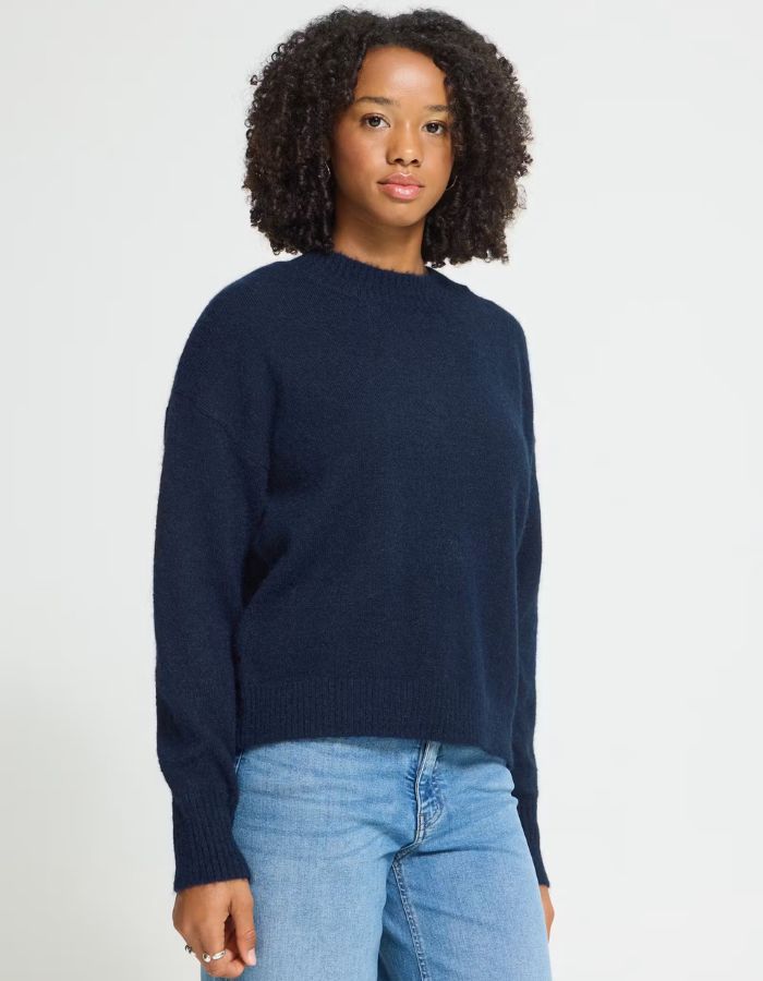 Pull Ihsage Maritime Blue en maille douce ICHI