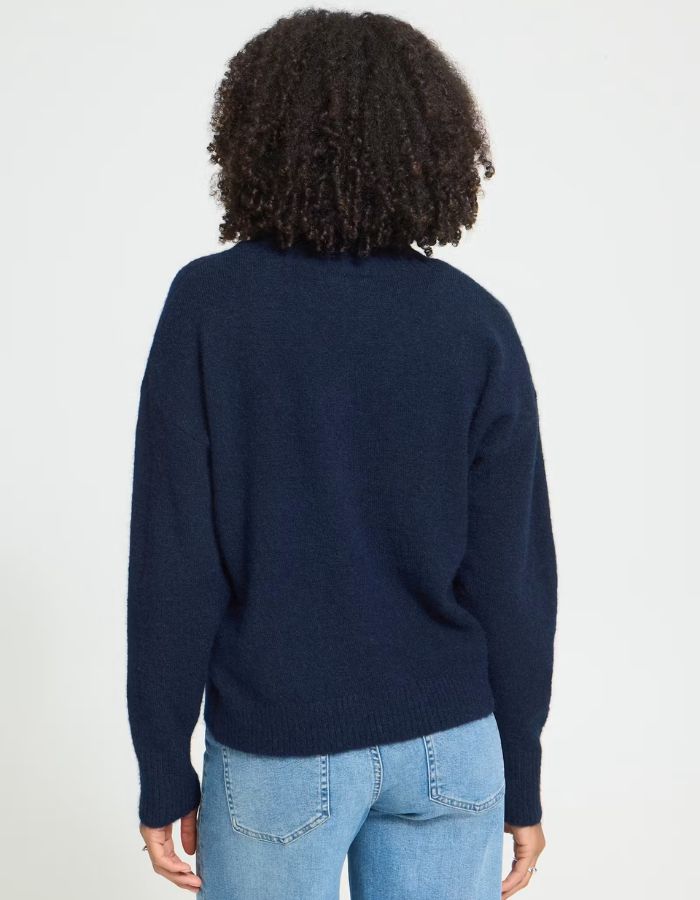 Pull Ihsage Maritime Blue en maille douce ICHI