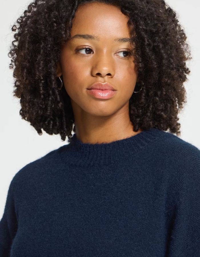 Pull Ihsage Maritime Blue en maille douce ICHI
